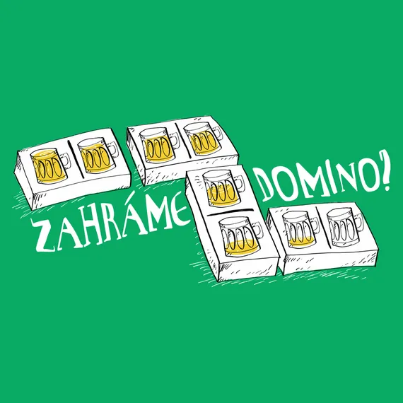 Vtipné tričko Pivné domino